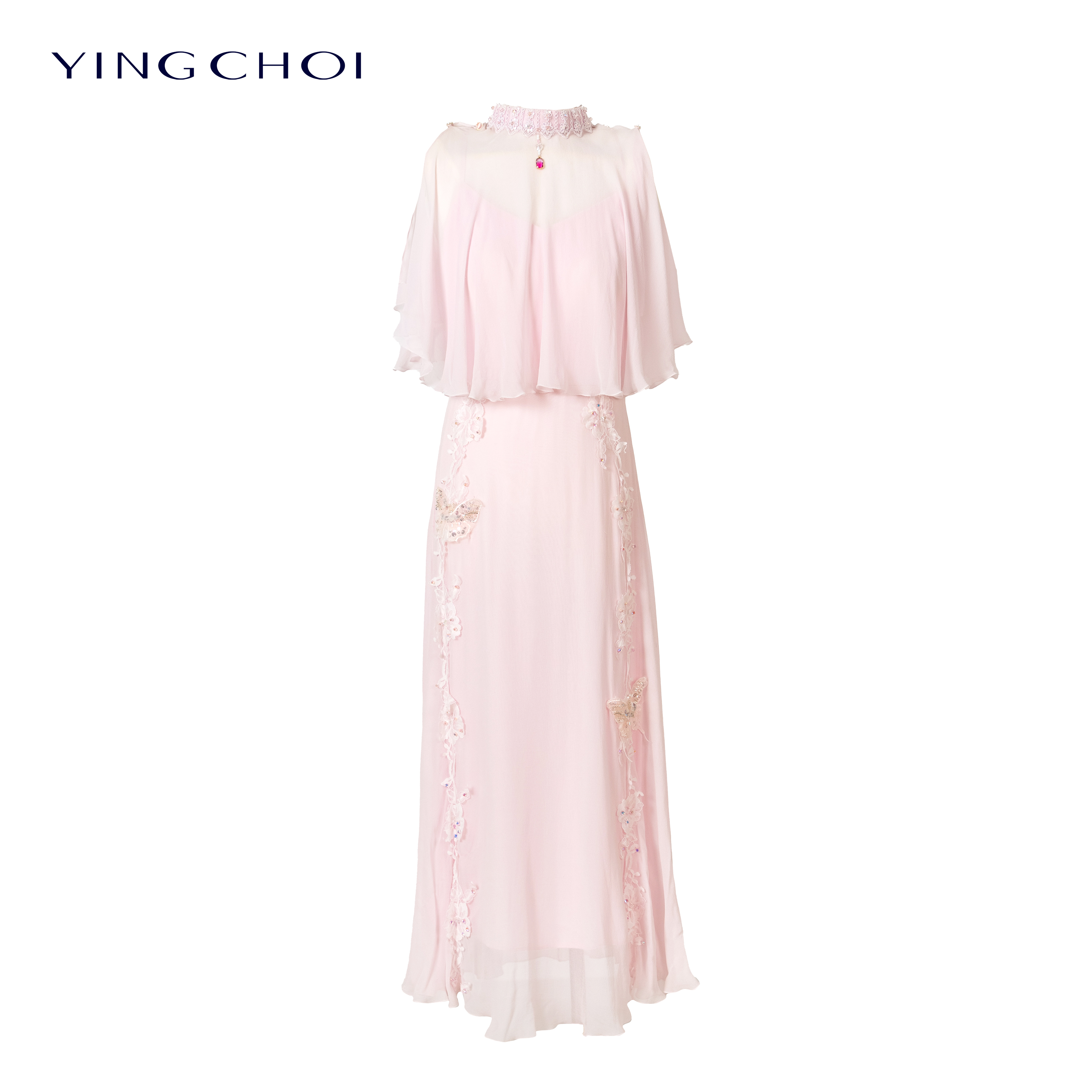【七七酱专享】YINGCHOI 2025 新款 真丝乔其连衣裙套装 32739
