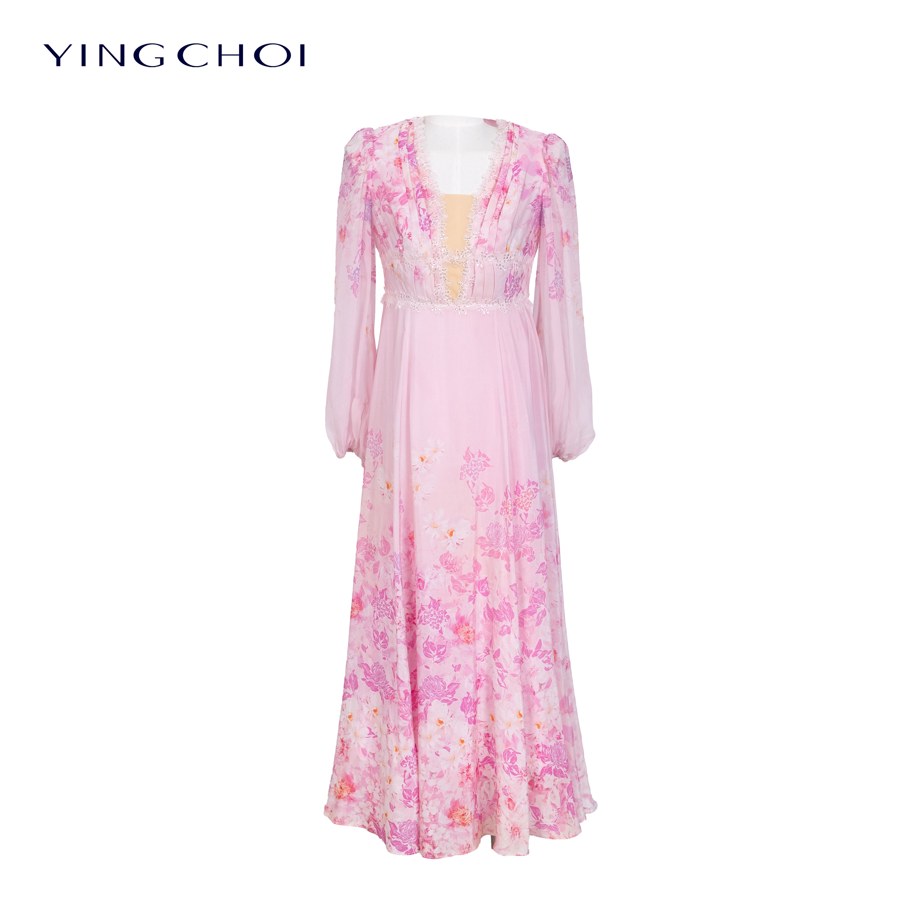 【七七酱直播间】YINGCHOI 夏季定制新款真丝双绉连衣裙 32818