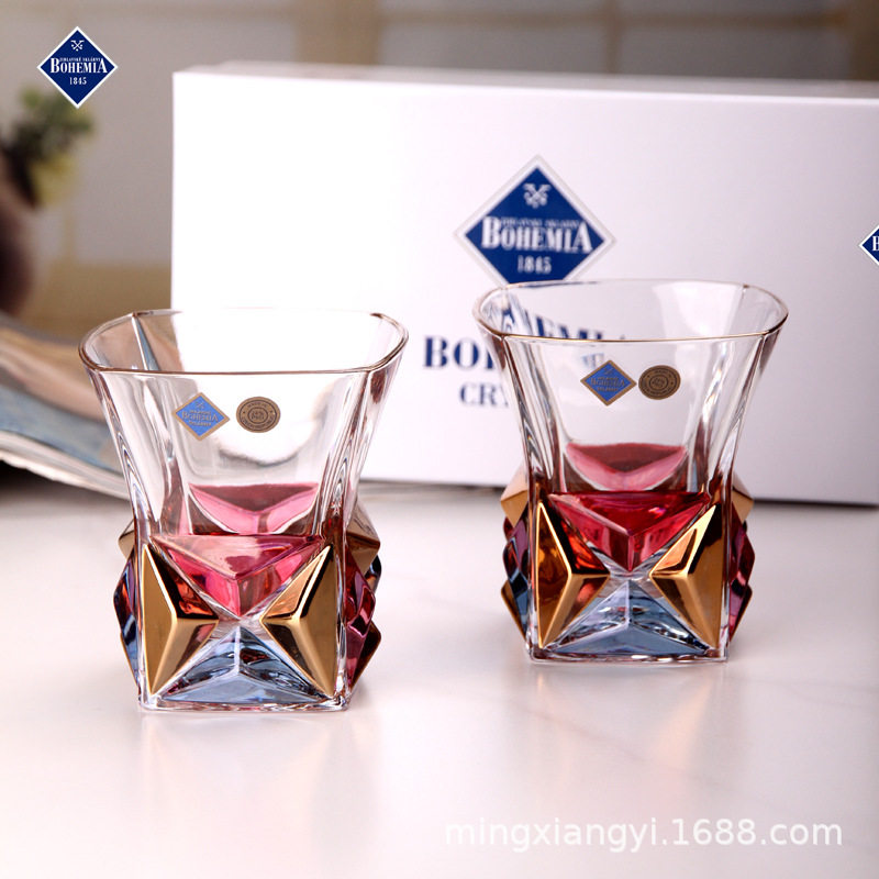 捷克进口BOHEMIA水晶玻璃高颜值彩色洋酒杯啤酒杯威士忌杯,餐饮具,洋酒/威士忌杯,淘宝优惠券,粉丝福利购,淘宝优惠卷