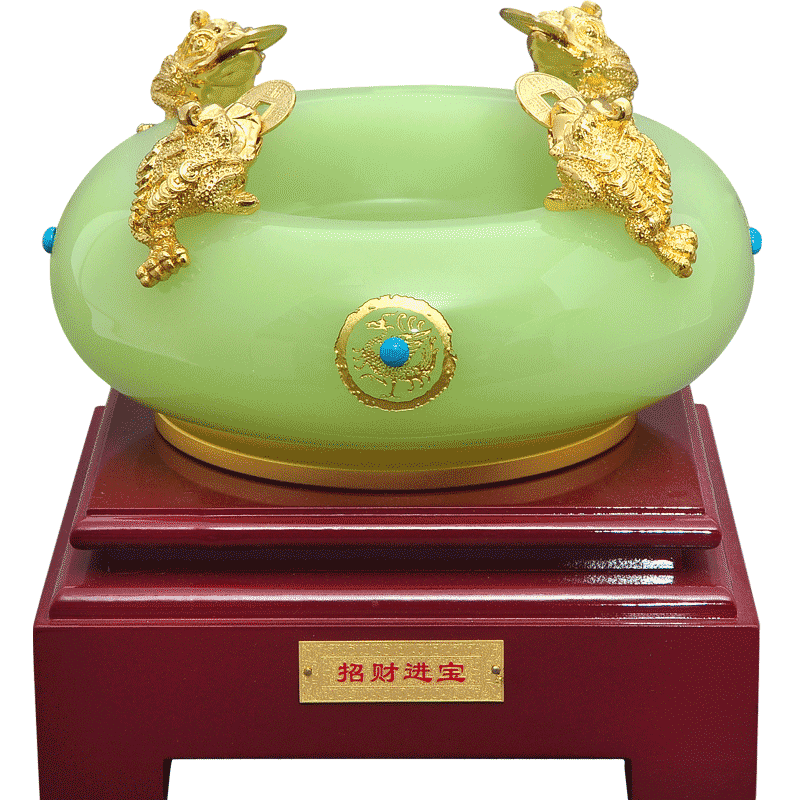 金蝉招财客厅玄关商务酒柜装饰品