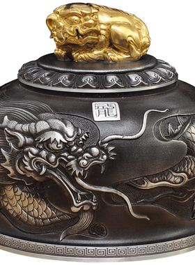 廖达锡茶叶罐精品锡罐防潮密封罐送长辈同事退休退伍定制商务礼品