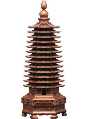 紫铜十三层文昌塔摆件宝塔风水摆