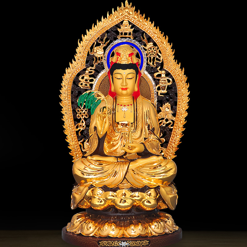 台湾全铜观世音菩萨佛像摆件滴水观自在居家佛堂寺庙供奉工艺品