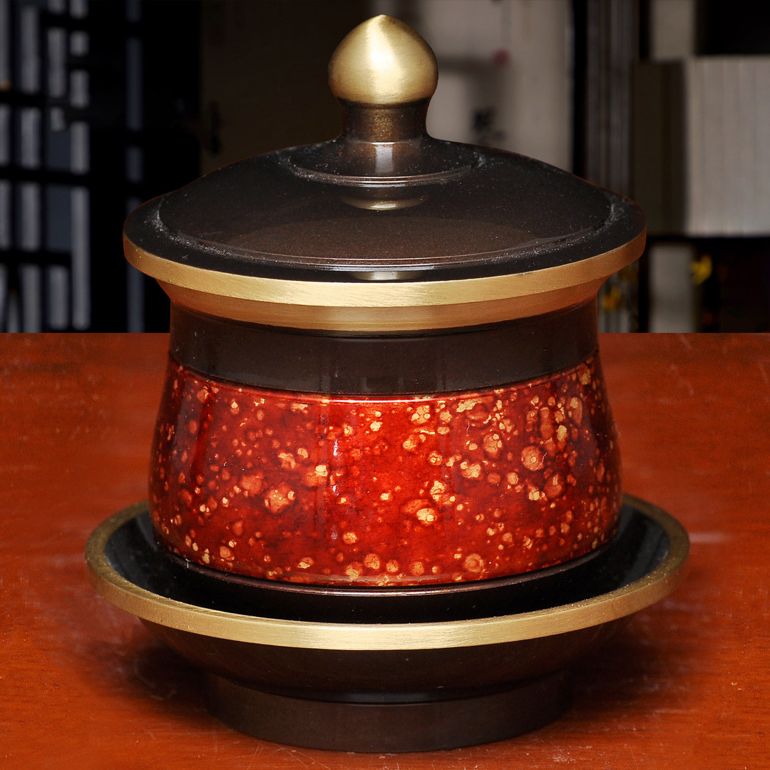 黄铜虹晶圣水杯家用供财神关公供水杯佛道仙净水杯供佛敬神供杯