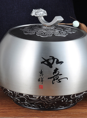 超大特大号锡茶叶罐一斤装纯锡密封罐防潮家用送爸爸生日定制礼品