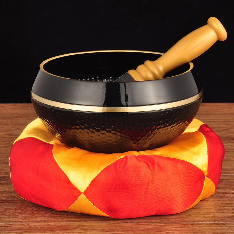 彩铜颂钵修行钵铜罄铜庆铜钵家用音疗瑜伽冥想静心佛音碗钵盂佛具