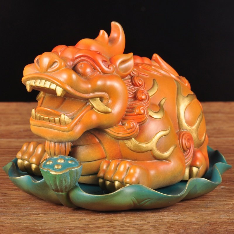 彩铜貔貅摆件招财铜皮丘风水工艺品家居客厅电视柜酒柜玄关装饰品