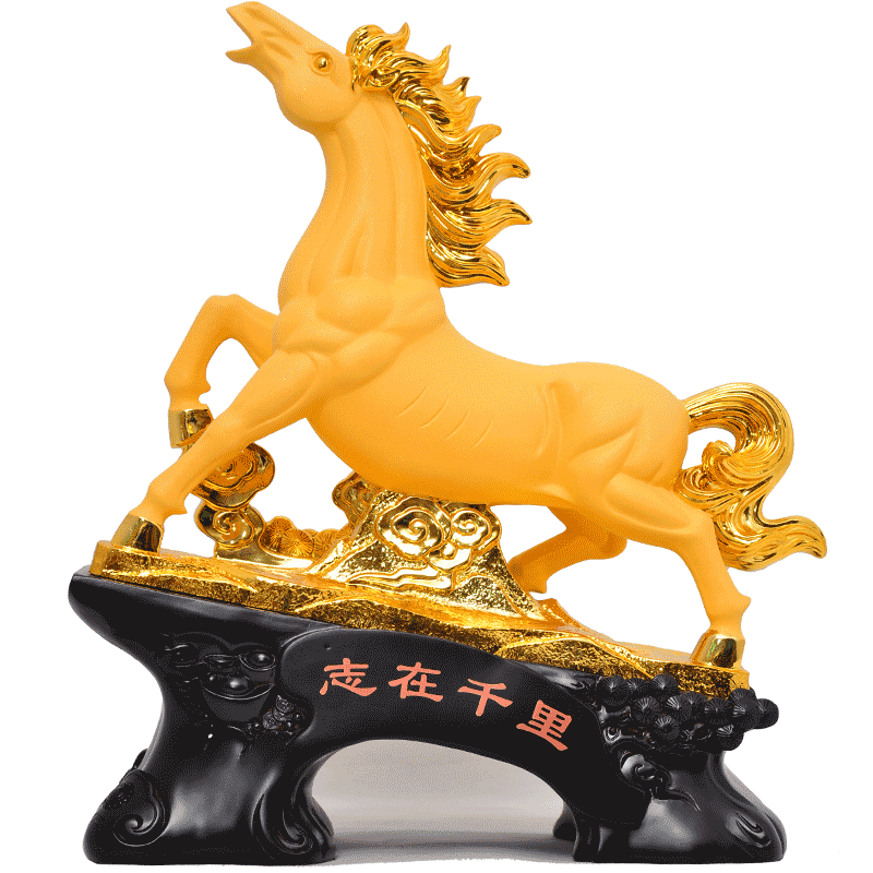 志在千里招财生肖风水桌面工艺品