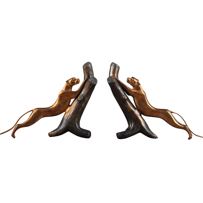 豹子摆件招财书房办公室工艺品