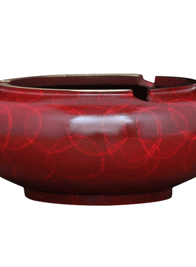 彩铜烟灰缸摆件铜烟缸家居客厅茶几装饰品公司办公桌摆设商务礼品