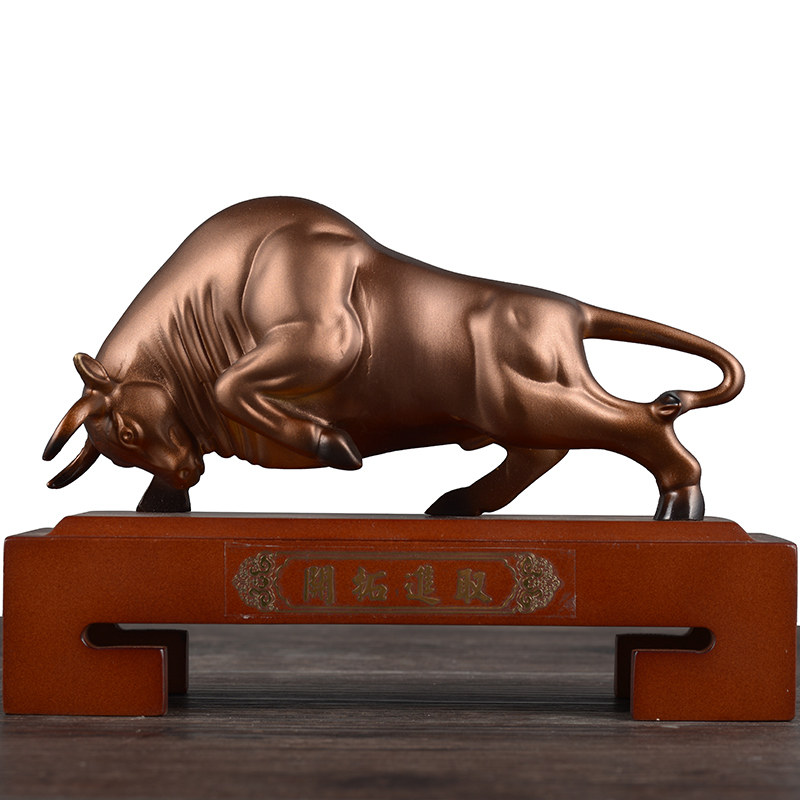 全铜牛摆件招财牛工艺品客厅玄关装饰品办公室牛年吉祥物商务礼品