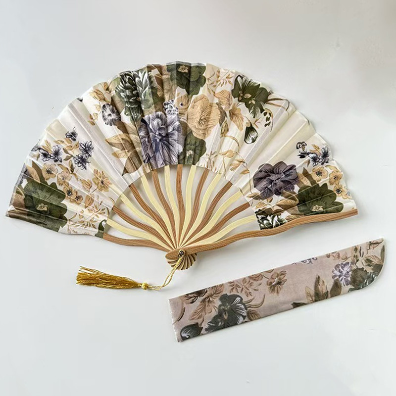 扇套复古汉服花卉流苏折扇袋