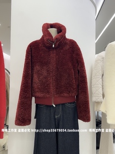 2025新款女装秋冬韩版宽松显瘦加厚羊羔毛外套女短款夹克拉链上衣