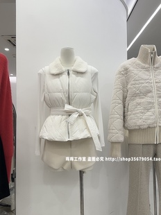 2025新款女装秋冬韩版宽松显瘦翻领90白鸭绒羽绒服小马甲女短款