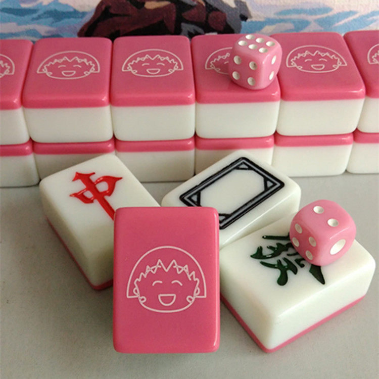 包邮家用宿舍手搓大号42中号40樱桃小丸子一级粉色礼品卡通麻将牌在类目 运动/瑜伽/健身/球迷用品, 麻将/棋牌/益智类, 麻将, 家用麻将中 - 来自Buy2taobao.com提供专业的淘宝代购服务