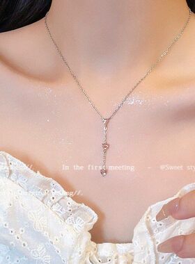 钢奢小众水滴韩系流苏钛高级感红