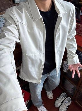 外套灰色休闲冲锋衣anfit高级感商务行政男款cle夹克秋季三防美式