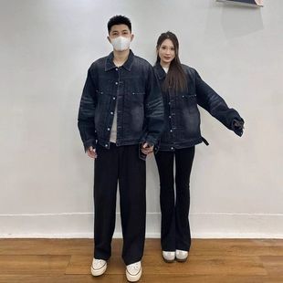 男街欧美个性外套夹克痞帅vibe嘻哈潮水简约创意洗春秋做旧复古