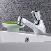 百晋单冷按压式 面盆延时阀水龙头开关自动公共洗手盆手按手压龙头