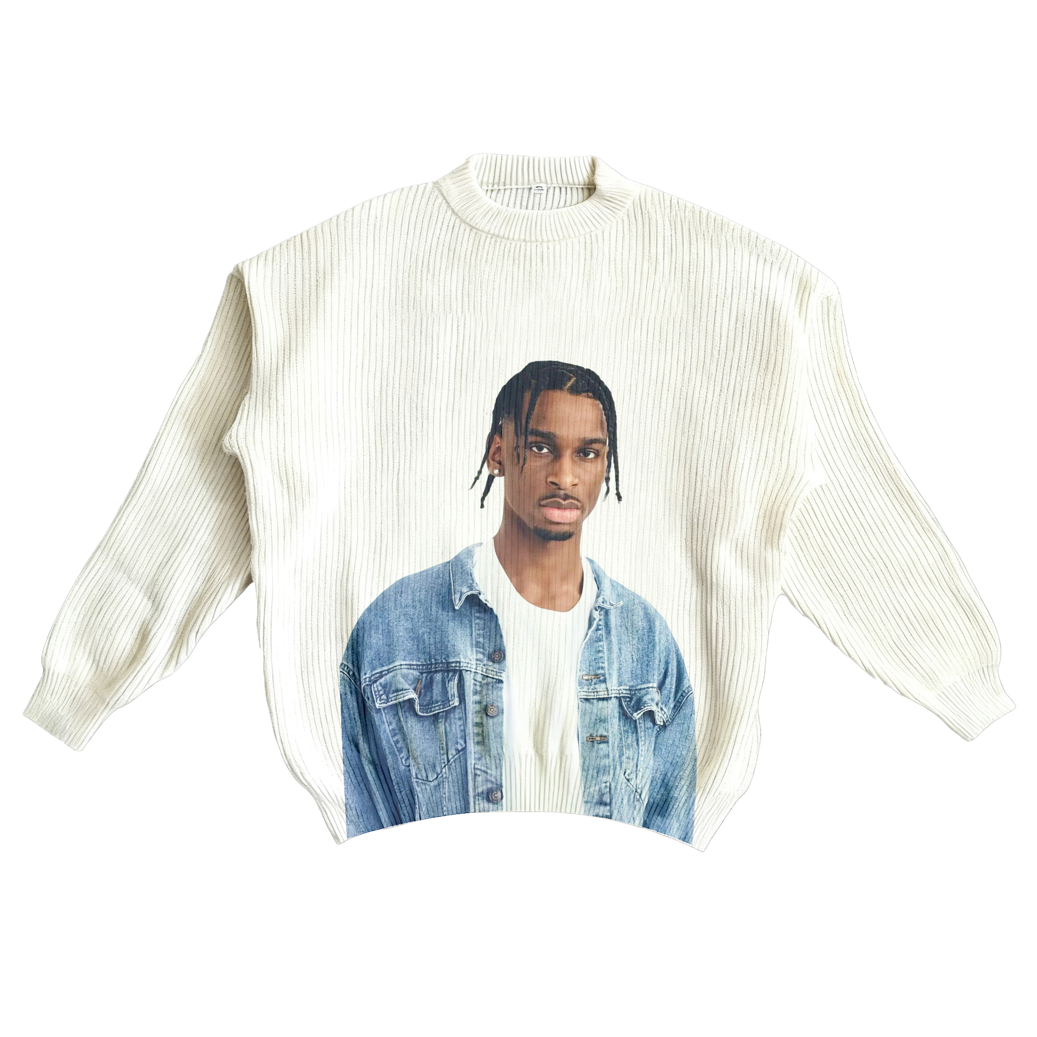 美式数码直喷大印花保暖毛衣