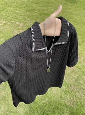 W454夏季短袖P27黑色灰色M到3XL