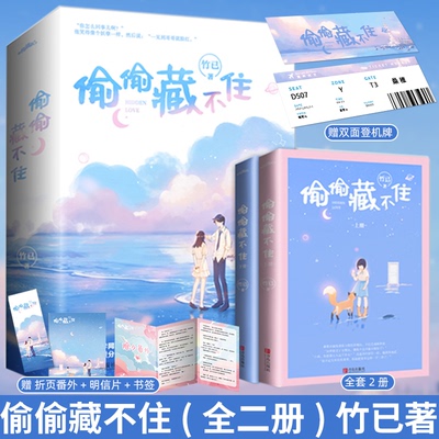 【赠折页番外+明信片+书签】偷偷藏不住小说 正版 全套2册 竹已著 赵露思 陈哲远同名电视剧原著 青春言情小说畅销实体书