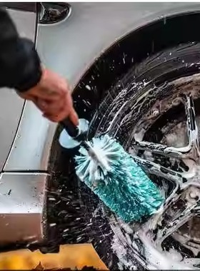 英国AF同款圣诞树轮毂刷Barrel brush长柄清洁刷可弯曲清洁胎铃