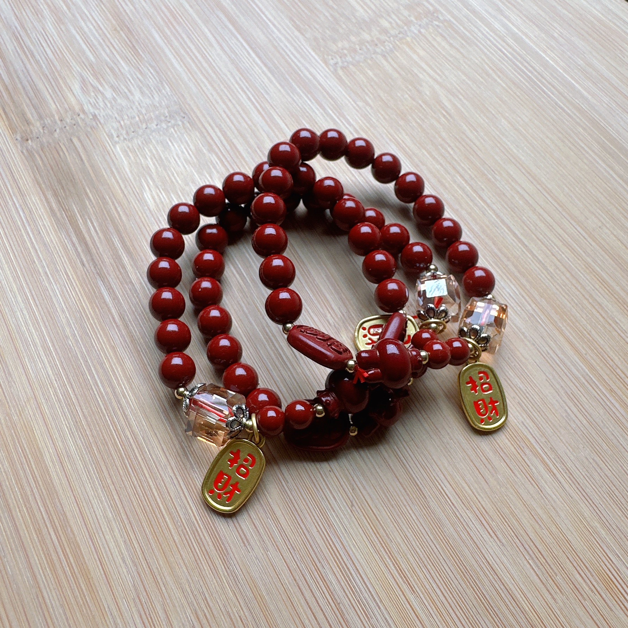 朱砂招财进宝手链高级感气质