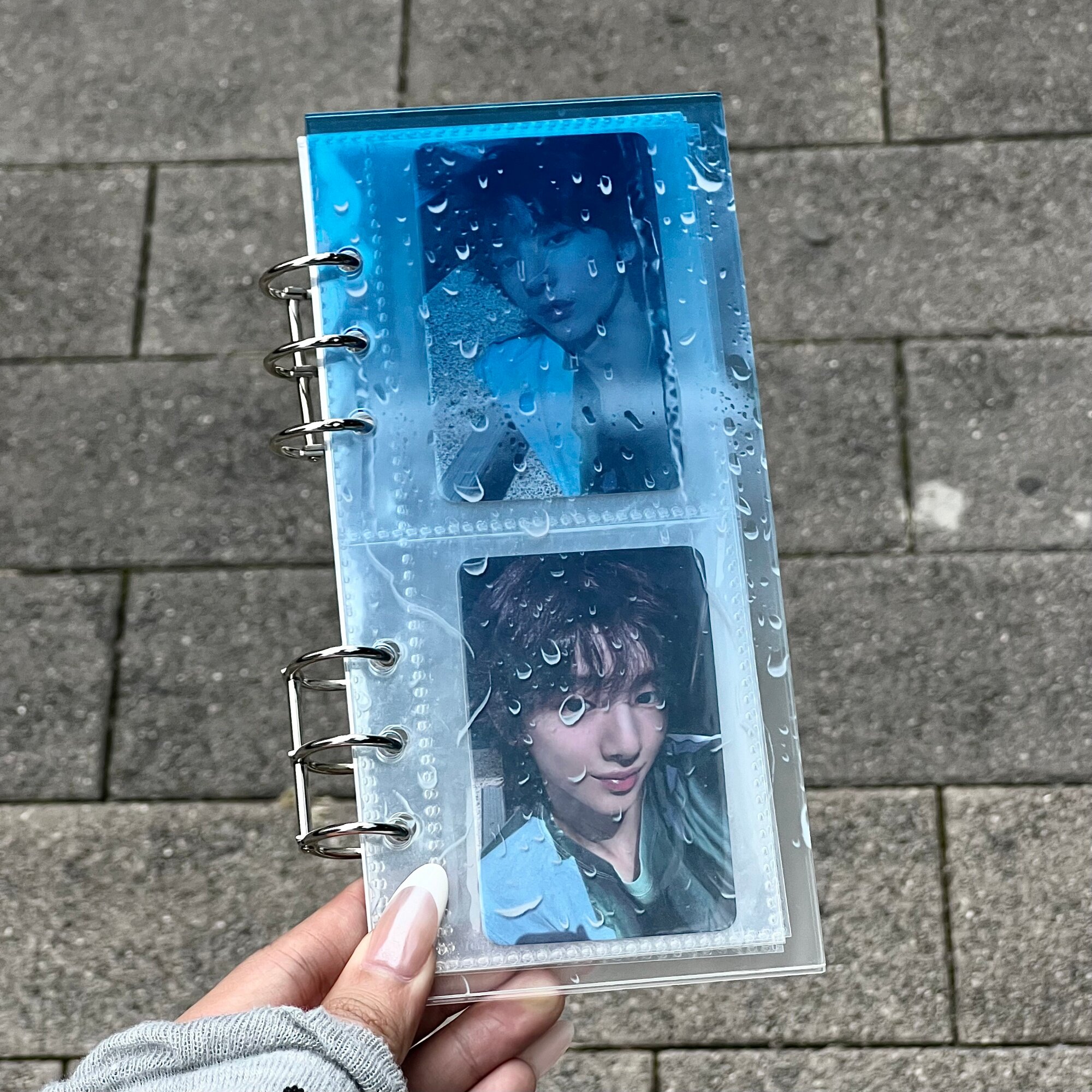 ins渐变雨滴A6透明活页手账本图片