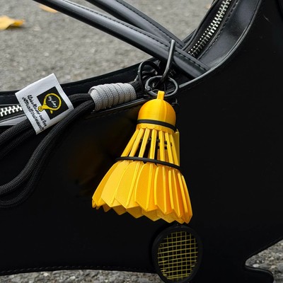 落日羽毛球挂件钥匙扣高颜值