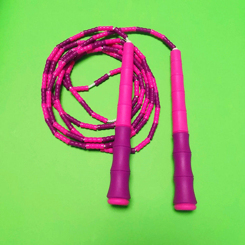 德育龙花样软珠竹节花样跳绳儿童幼儿园初学健身运动小学生可调节