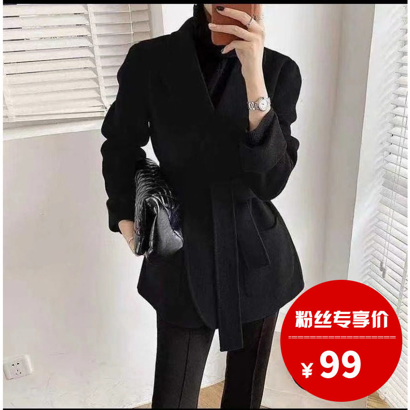 手工外套双面羊绒大衣