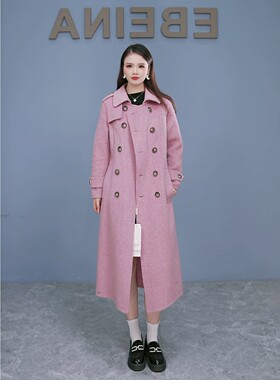 21手工双面穿羊驼绒大衣阿尔巴卡毛呢呢外套女