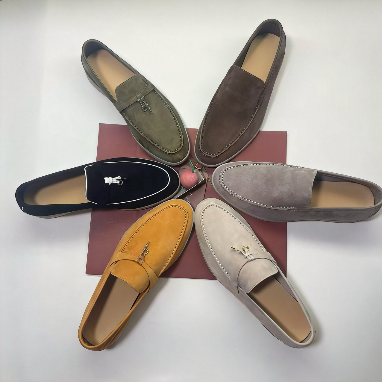 2026新款LP乐福鞋男真皮一脚蹬懒人鞋老钱风圆头百搭平底休闲单鞋