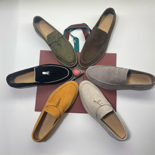 2026新款LP乐福鞋男真皮一脚蹬懒人鞋老钱风圆头百搭平底休闲单鞋