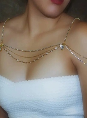 欧美盛夏温柔氛围感多层流苏后背链性感身体链水钻项链肩链chain