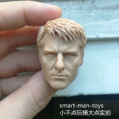 1/6白模 汤姆克鲁斯头雕 碟中谍6 大帅阿汤哥 欧美明星兵人配件