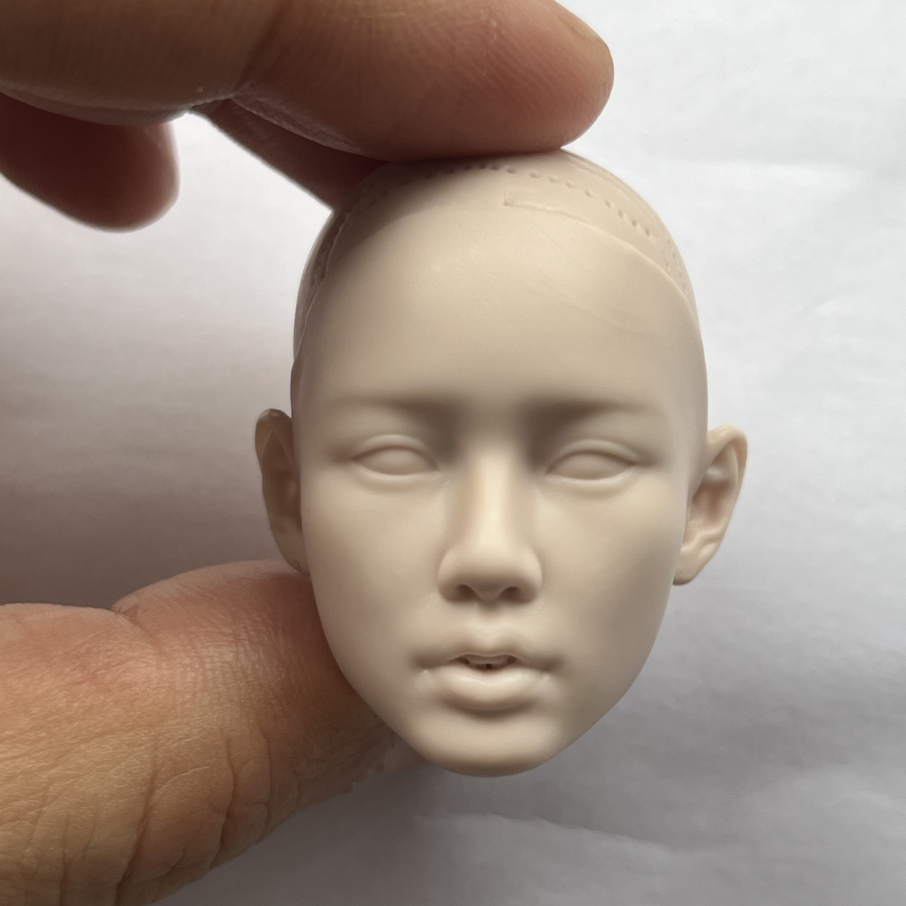 1/6白模 女团少女 lisa 美女兵人头雕