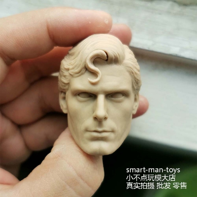 1/6 兵人头雕 superman 经典 超人 白模 克里斯托弗里夫头雕