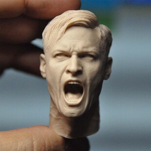 二战军事兵人系列 呐喊头雕 机枪手 非DID 6白模