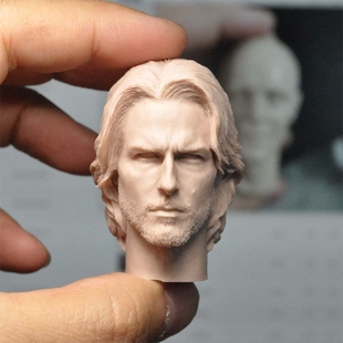 1/6白模 最后的武士 汤姆克鲁斯头雕 兵人配件