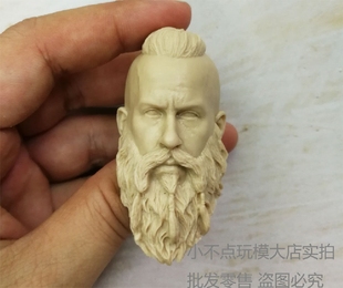 1/6 维京人 维京传奇 白模 头雕 古代野蛮人 兵人配件