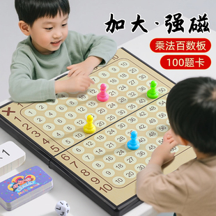 九九乘法口诀表磁吸乘法百数板小学生幼儿园数学教具神器学习用品