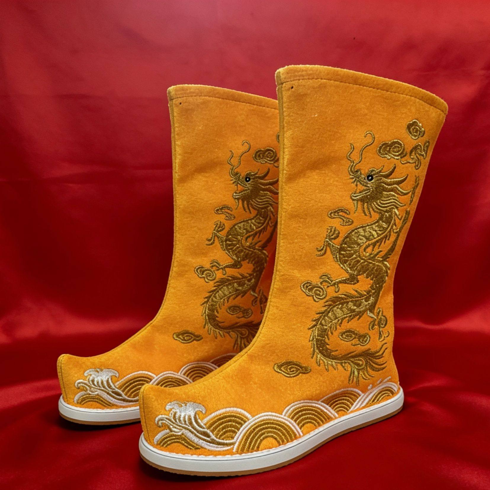 金色龙纹汉服鞋古风演出鞋财神鞋cos鞋古装靴,童鞋/婴儿鞋/亲子鞋,儿童汉服鞋,淘宝优惠券,粉丝福利购,淘宝优惠卷