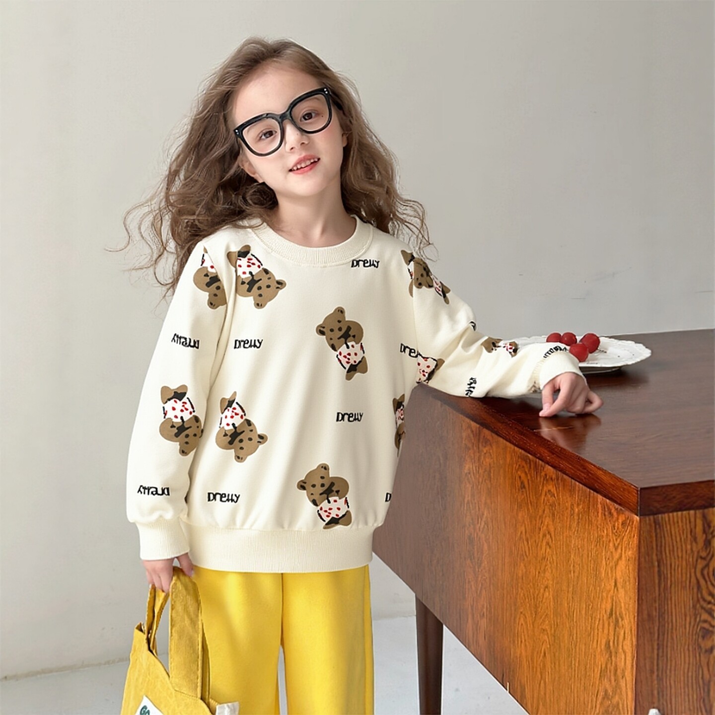 2026春季新品童装27home宝宝衣服女童韩版长袖印花纯棉小毛圈卫衣