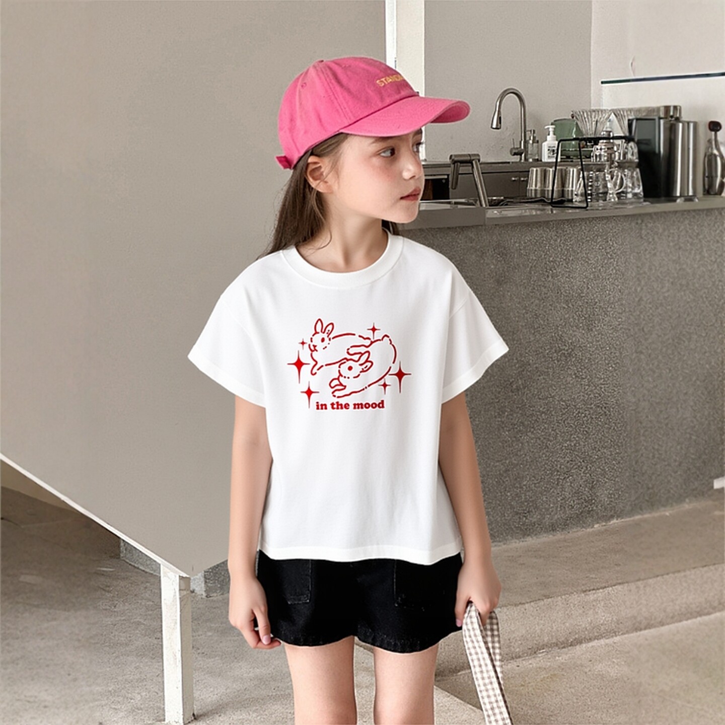 2026夏季新款儿童纯棉短袖T恤 宽松韩版男女青年中大童印花上衣潮