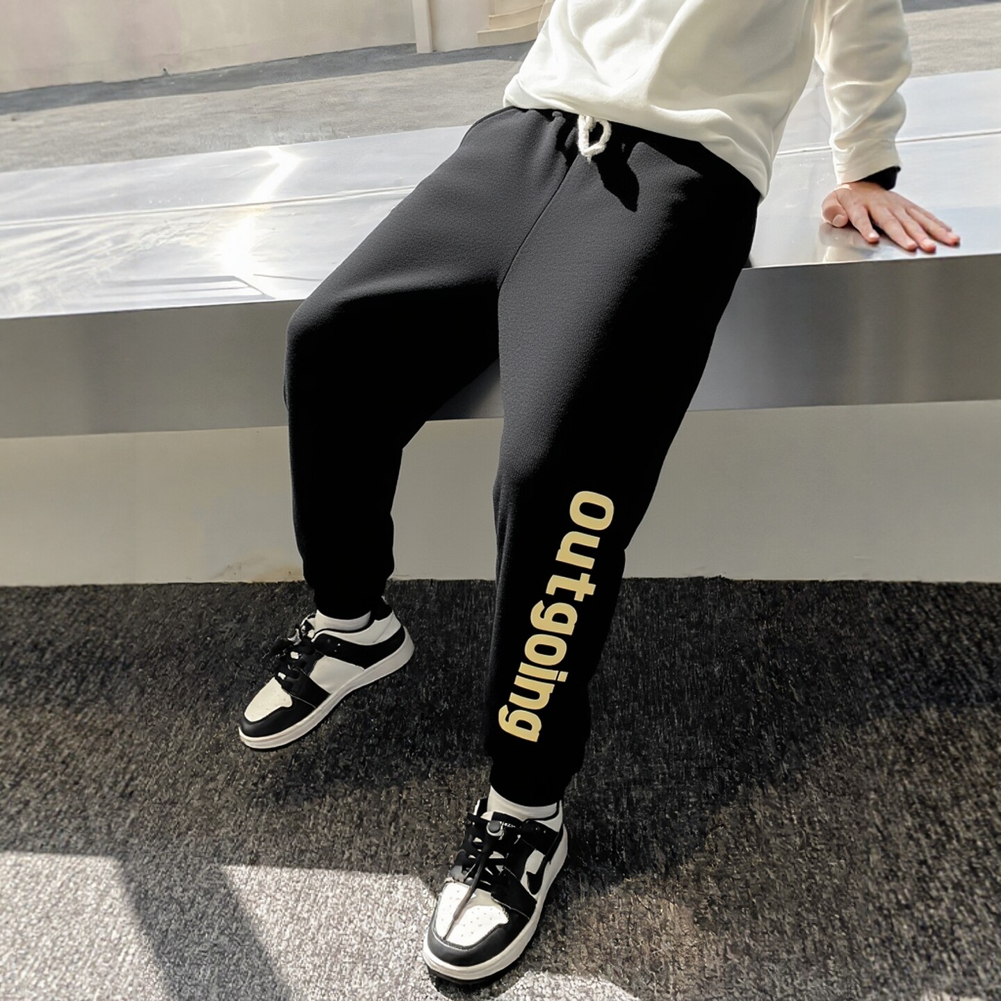 童装2026春季新款儿童运动裤中大男孩女生亲子束脚长裤纯棉大毛圈