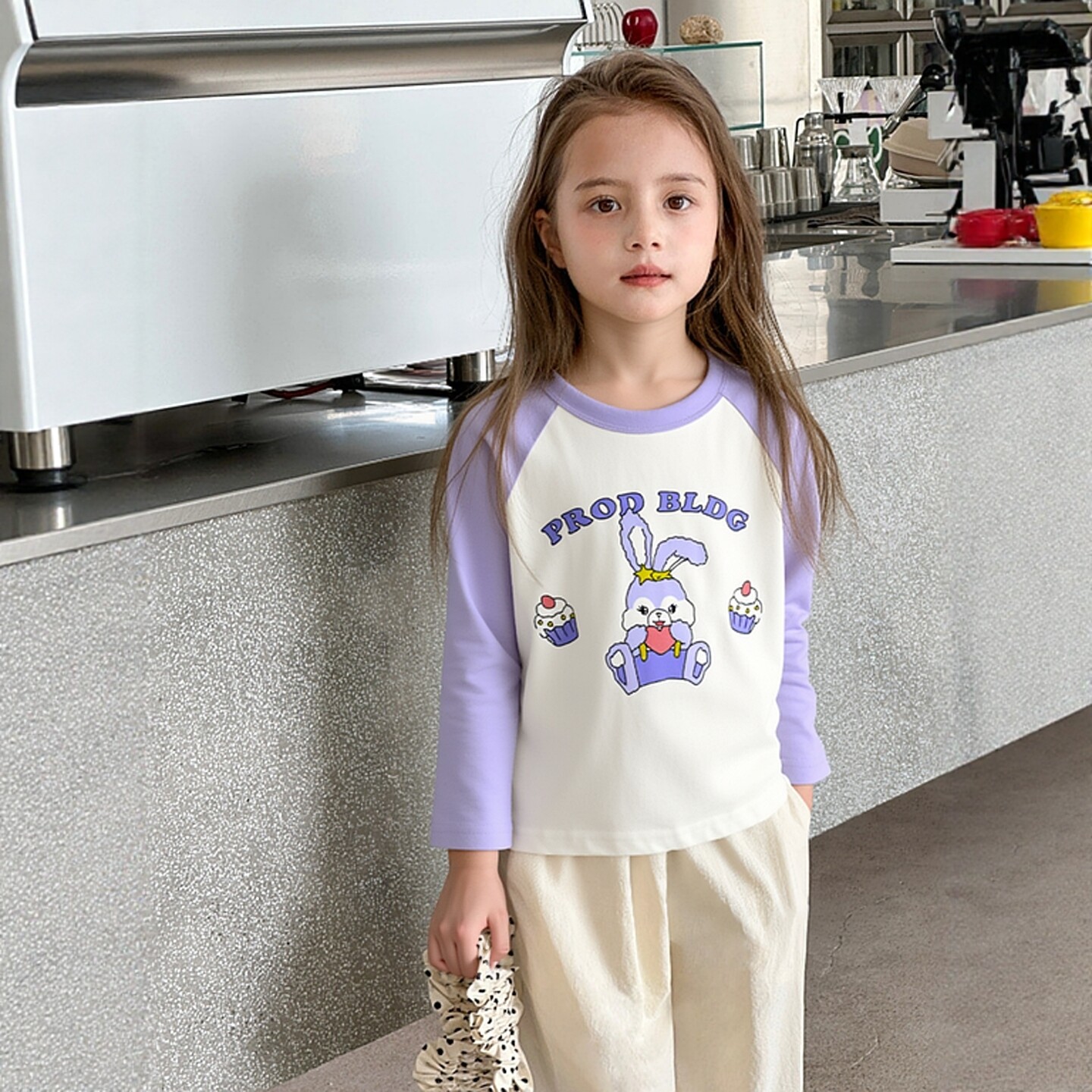 2026春季童装女童儿童卡通小兔子印花纯棉长袖T恤韩版宝宝衣服ins