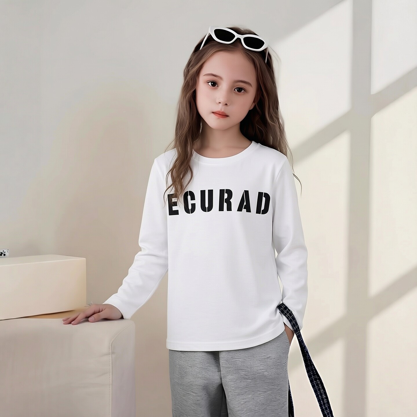 品牌外贸春季韩版新款男女中大童纯棉长袖T恤印花上衣儿童打底衫