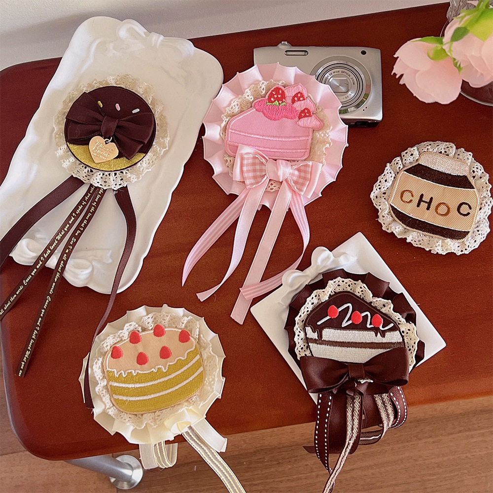 原创手作Lolita蛋糕胸章发夹提拉米苏胸针配饰lo娘小物可爱百搭